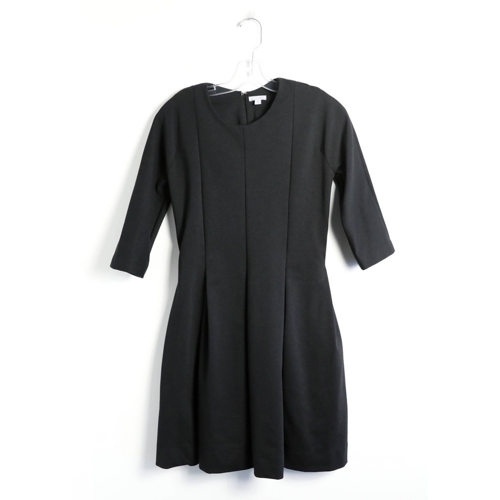 GAP Pleated little black dress fit flare classy business casual fit flare 4 warm